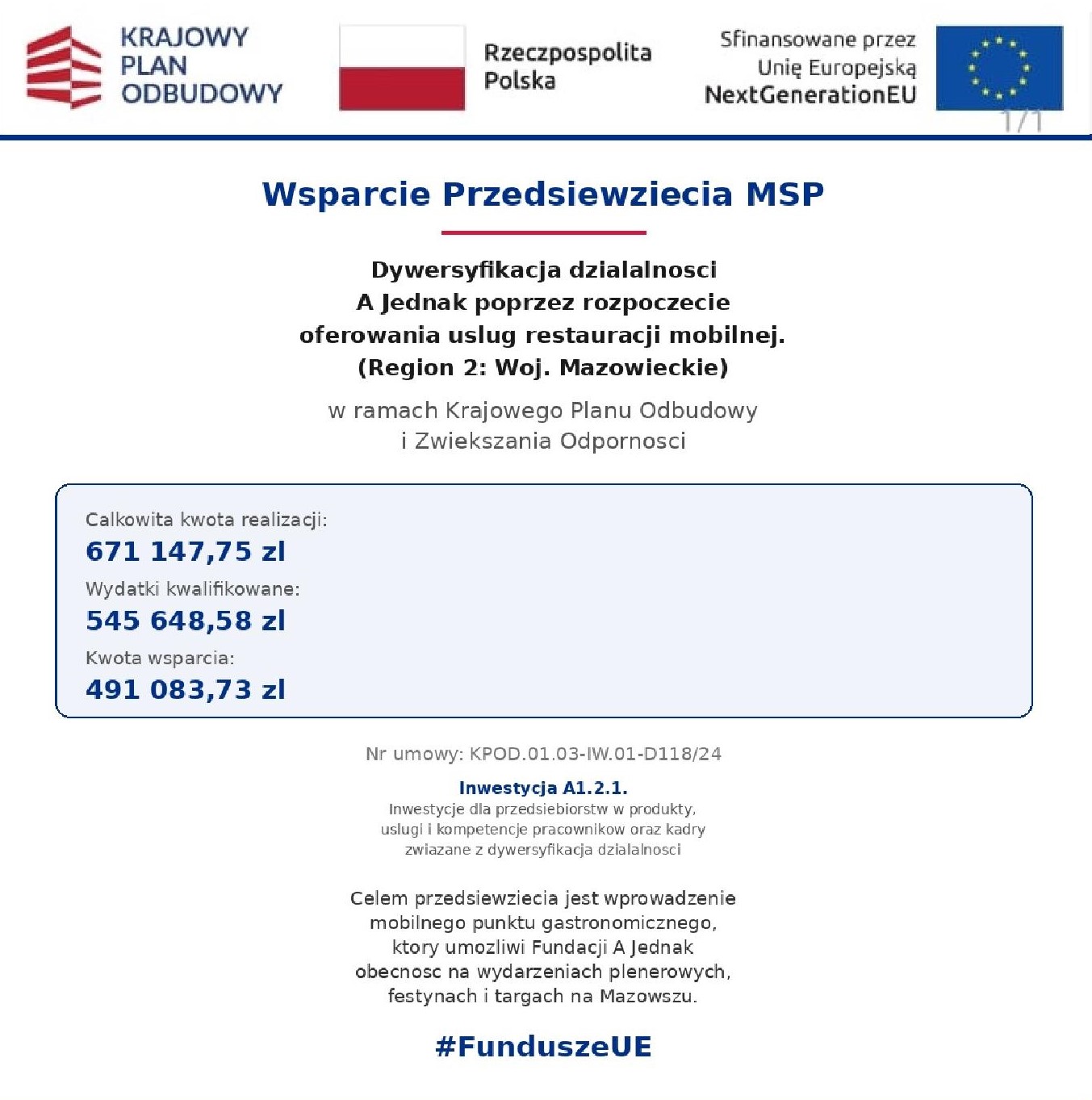 KPO - Krajowy Plan Odbudowy i Zwiększania Odporności - Rzeczpospolita Polska - Sfinansowane przez Unię Europejską NextGenerationEU